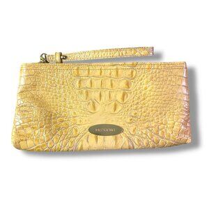 VINTAGE - Brahmin Yellow Melbourne Florence Clutch-Wallet Wristlet -Large